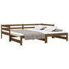 vidaXL Pull-out Day Bed without Mattress Honey Brown 2x(90x200)cm