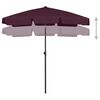 vidaXL Beach Parasol Bordeaux Red 180x120 cm
