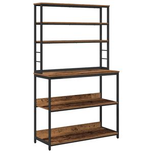 vidaXL Kitchen Shelf 5-Tier 100 x 40 x 168 cm Engineered Wood Old Wood