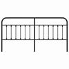 vidaXL Metal Headboard Black 200 cm