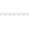vidaXL Garden Fence with Spear Top Steel 1005x75 cm Black