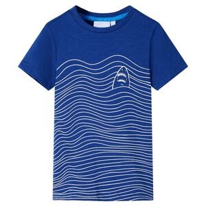 vidaXL Kids' T-shirt Dark Blue 128