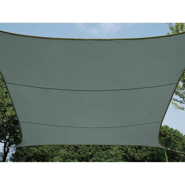 Perel Shade Sail Square 5 m Green Grey