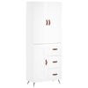 vidaXL Highboard High Gloss White 69,5x34x180 cm Engineered Wood