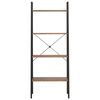 vidaXL 4-Tier Standing Shelf Dark Brown and Black 56x35x140 cm