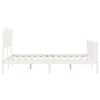 vidaXL Bed Frame without Mattress White King Size Solid Wood Pine