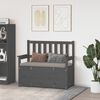 vidaXL Bench Grey 112.5x51.5x96.5 cm Solid Wood Pine