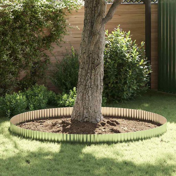 vidaxl Lawn Edge Silver 1000 x 20 x 0.03 cm Galvanized Steel