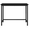 vidaXL Table Black Oak 80 x 50 x 76.5 cm Engineered Wood and Steel