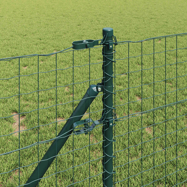 vidaXL Fence Post 2 pcs Green 100 cm Powder-coated steel