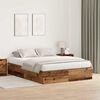 vidaXL Storage Bed Frame Old Wood 150 x 200 cm Engineered Wood