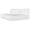 vidaXL Bed Frame with Headboard White 200 x 200 cm Engineered Wood