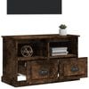 vidaXL TV Cabinet Smoked Oak 80x35x50 cm Engineered Wood