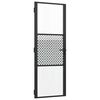 vidaXL Glass Door Fretwork Black 76 x 3.5 x 201.5 cm Aluminium
