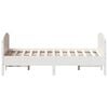 vidaXL Bed Frame without Mattress White 135x190 cm Double Solid Wood Pine
