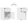 vidaXL Bedside Cabinets 2 pcs White 39x35x65 cm Engineered Wood