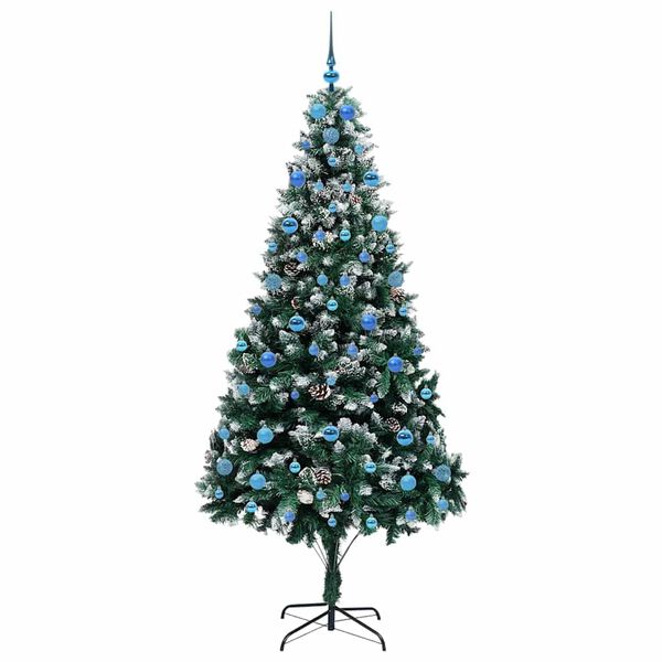 vidaXL Artificial Christmas Tree with 300 LEDs with Stand Green 210 cm