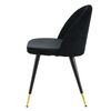 Venture Home Dining Chairs 2 pcs Velvet Velvet Black and Brass