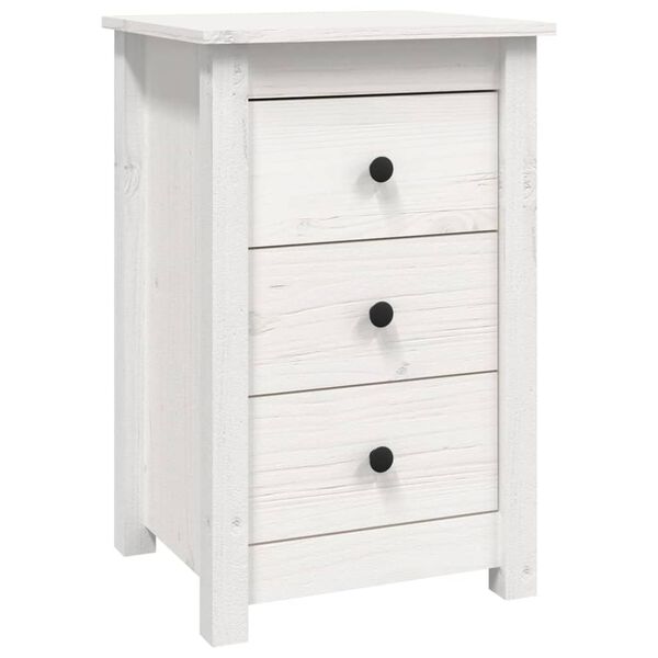 vidaXL Bedside Cabinets 2 pcs White 40x35x61.5 cm Solid Wood Pine
