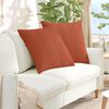 vidaXL Sofa Pillows 2 pcs Red Orange 80 x 80 cm Corduroy Fabric
