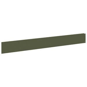 vidaXL Lawn Edging 10 pcs 100 x 12 cm Steel Olive Green