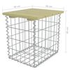 vidaXL Garden Footstool 40x40x45 cm Galvanised Steel Pinewood