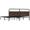 vidaXL Metal Bed Frame without Mattress Brown Oak 200x200 cm