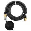 vidaXL Suction Hose with Brass Connectors Black 1.1" 25 m PVC