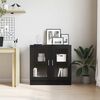 vidaXL Book Cabinet Black Oak 82.5 x 30.5 x 80 cm Engineered Wood