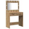 vidaXL Dressing Table Brown 78.5 x 41 x 135 cm Engineered wood