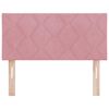 vidaXL LED Headboard with Headboard Pink 90 cm Faux Leather