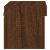 vidaXL Bedside Cabinets with LED Lights Wall-mounted 2 pcs Brown Oak