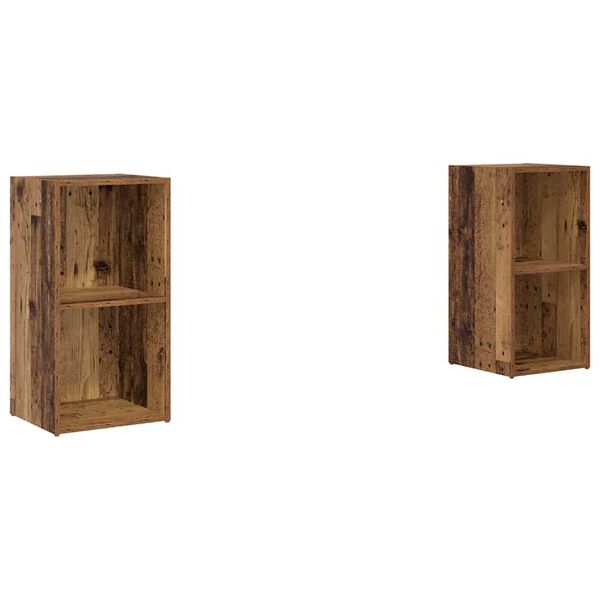 vidaXL TV Cabinet Set 2 pcs Old Wood 72 x 35 x 36.5 cm Engineered Wood