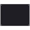 vidaXL Kitchen Backsplash Black 80x60 cm Tempered Glass