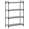 vidaXL Bookcase 4-Tier Grey Sonoma 80x30x120 cm Engineered Wood