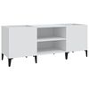 vidaXL Record Cabinet White 121x38x48 cm Engineered Wood
