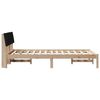 vidaXL Bed frame Brown and black 120 x 200 cm Solid pine wood