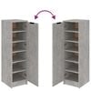 vidaXL Shoe Cabinet Concrete Grey 30x35x100 cm Engineered Wood