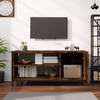 vidaXL TV Cabinet Smoked Oak 100x40x45 cm Engineered Wood