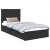 vidaXL Storage Bed with Headboard Black 100 x 200 cm Engineered Wood