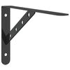 vidaXL Shelf Brackets 4 pcs 30x2.5x15.5 cm Black Stainless Steel