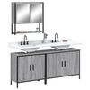 vidaXL 3 Piece Bathroom Furniture Set Grey Sonoma Engineered Wood