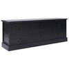 vidaXL TV Cabinet Black 108x30x40 cm Solid Paulownia Wood