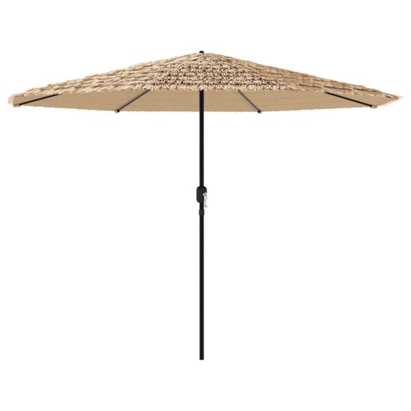 vidaXL Garden Parasol with Steel Pole Brown 388x388x248 cm