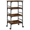 vidaXL Kitchen Trolley Smoked Oak 45x35x89.5 cm Engineered Wood