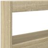 vidaXL Headboard Cabinet with LED Sonoma Oak 120x17x102 cm