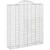 vidaXL Arched Gabion Baskets 14 pcs 200x50x220/240 cm Galvanised Iron