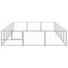 vidaXL Dog Kennel Silver 18 m&sup2; Steel
