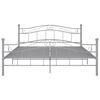 vidaXL Bed Frame without Mattress Grey Metal 140x200 cm
