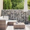 vidaXL Gabion Wall with Covers Galvanised Steel 900x50x150 cm